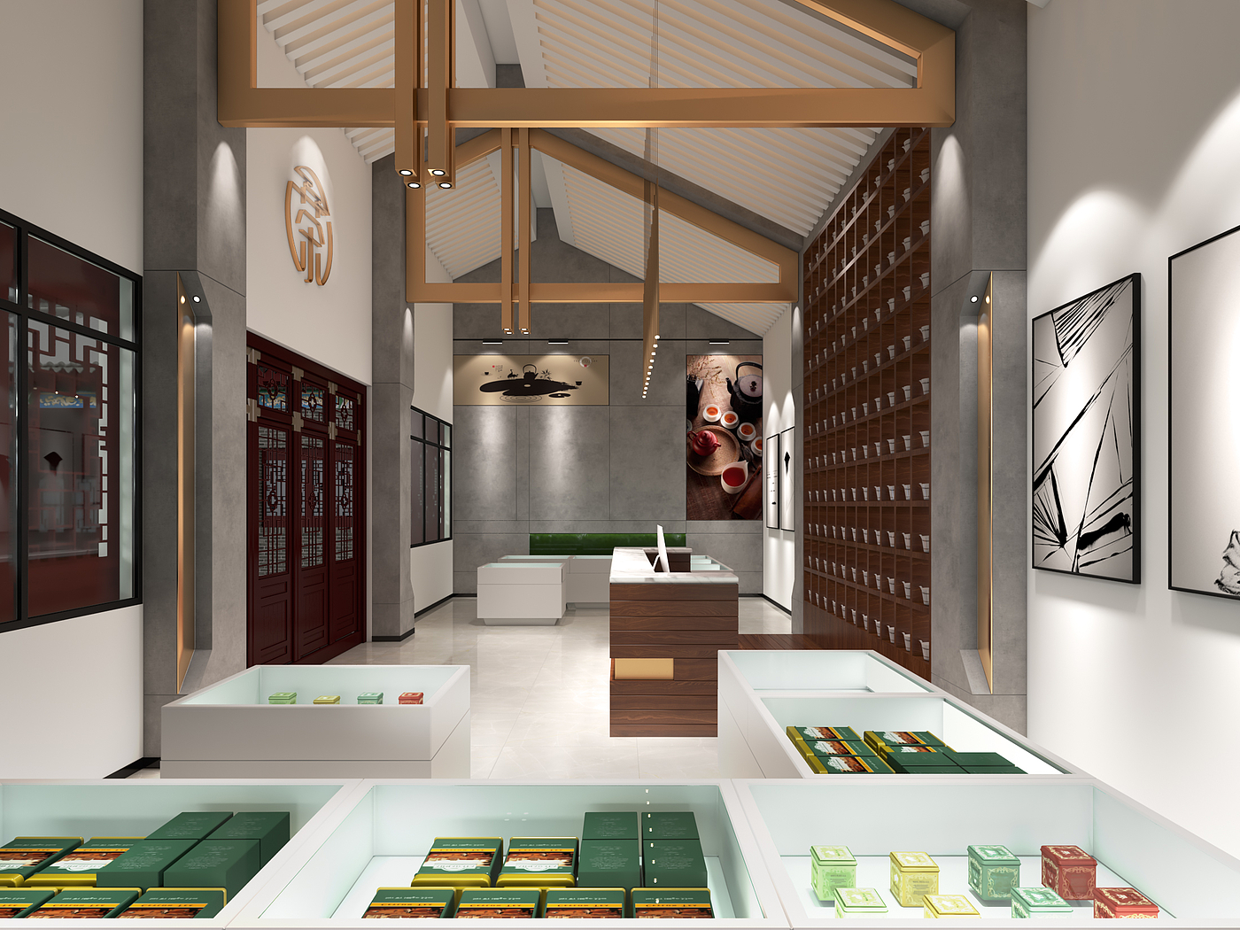 New Chinese tea space，