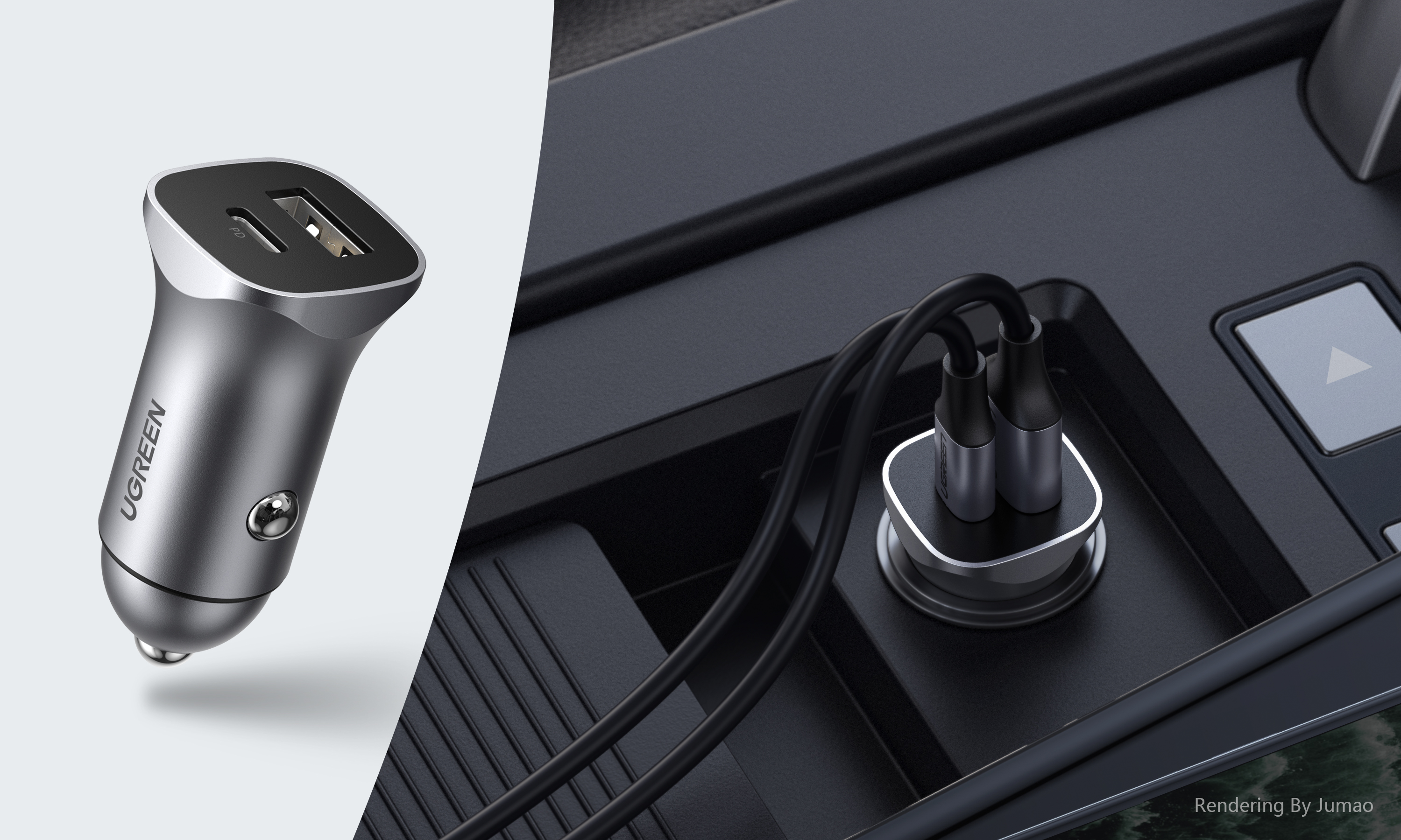 Green couplet，Lvlian products，Product rendering，headset，tws，