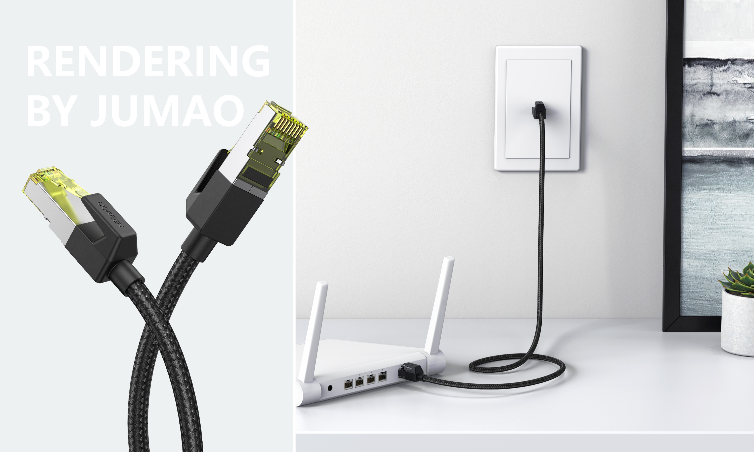 Green couplet，Lvlian products，Product rendering，headset，tws，