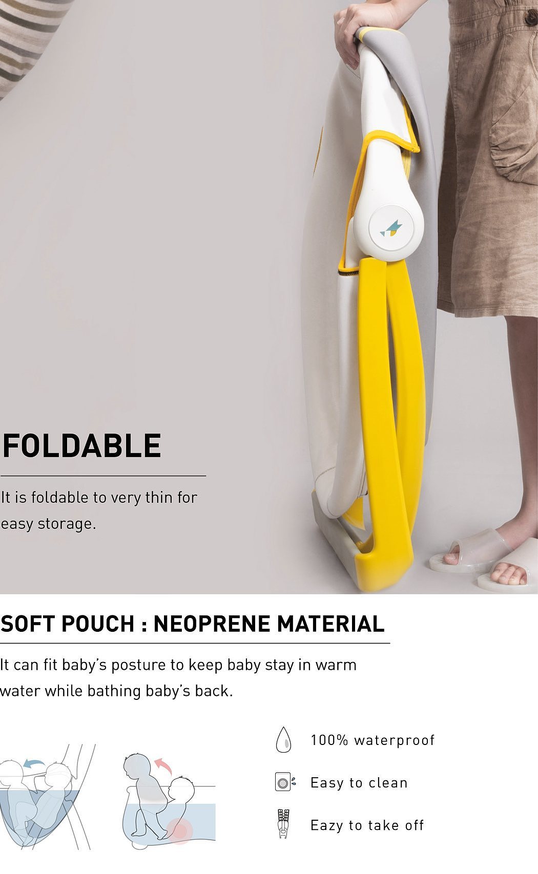 Folding bathtub，Wearable towel，comfortable，product design，industrial design，