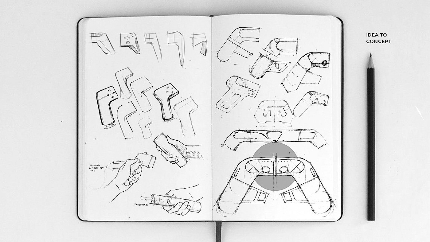 Game handle，conceptual design，Design sketch，