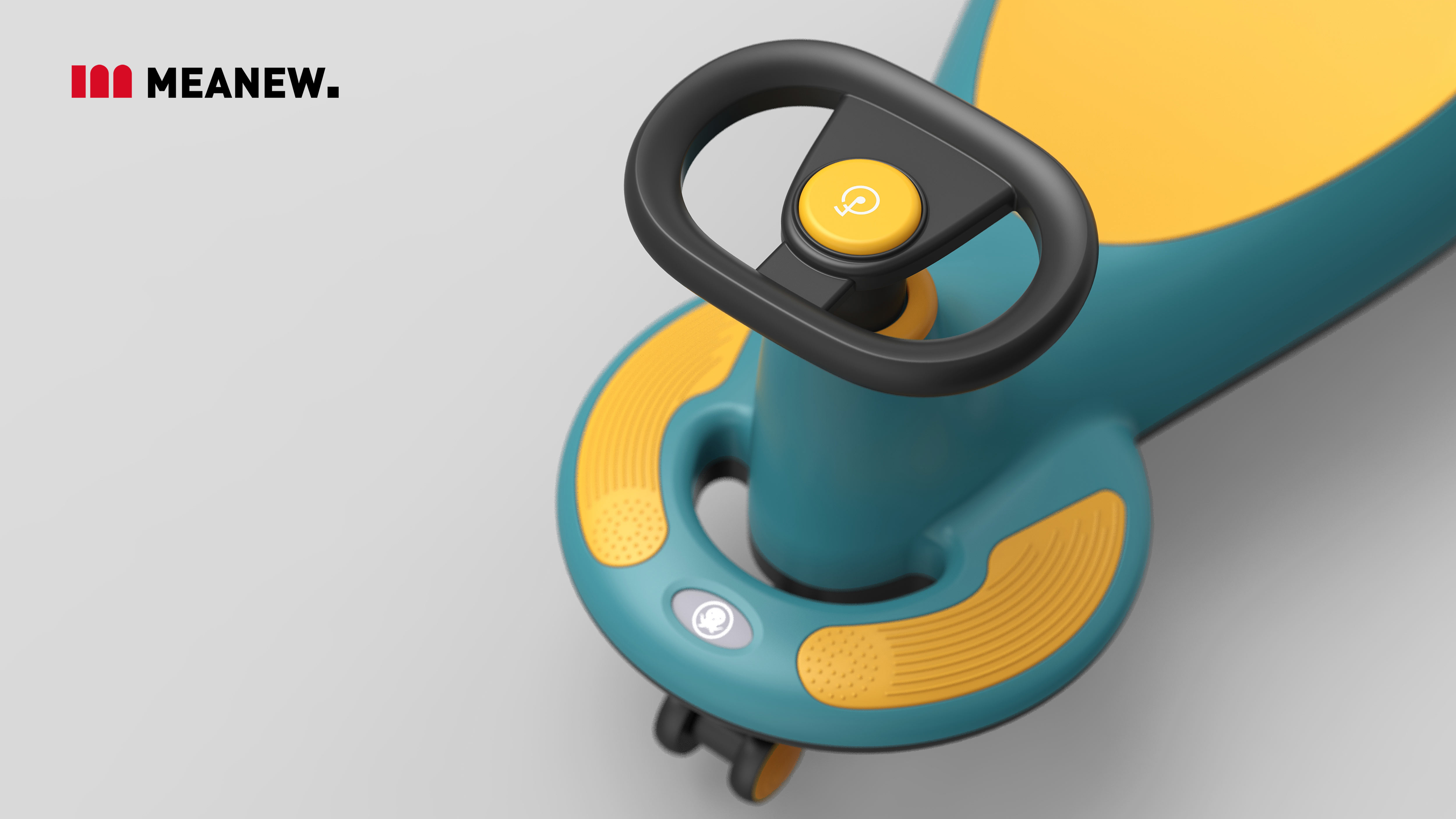 Children's car，industrial design，Meanew Design，Mingrui design，swing car，