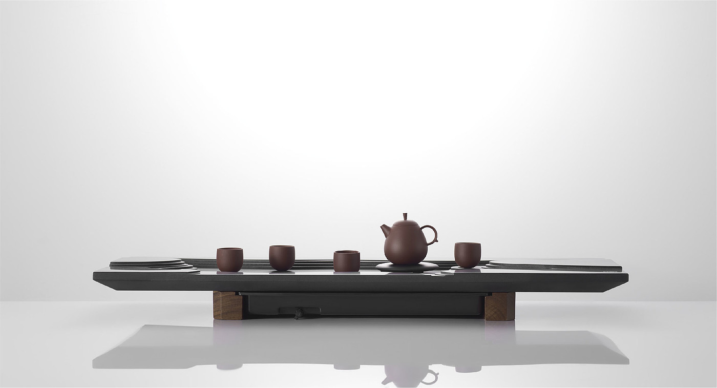 乌金石一体成型，哲品家居，湿泡茶盘，原创产品设计，