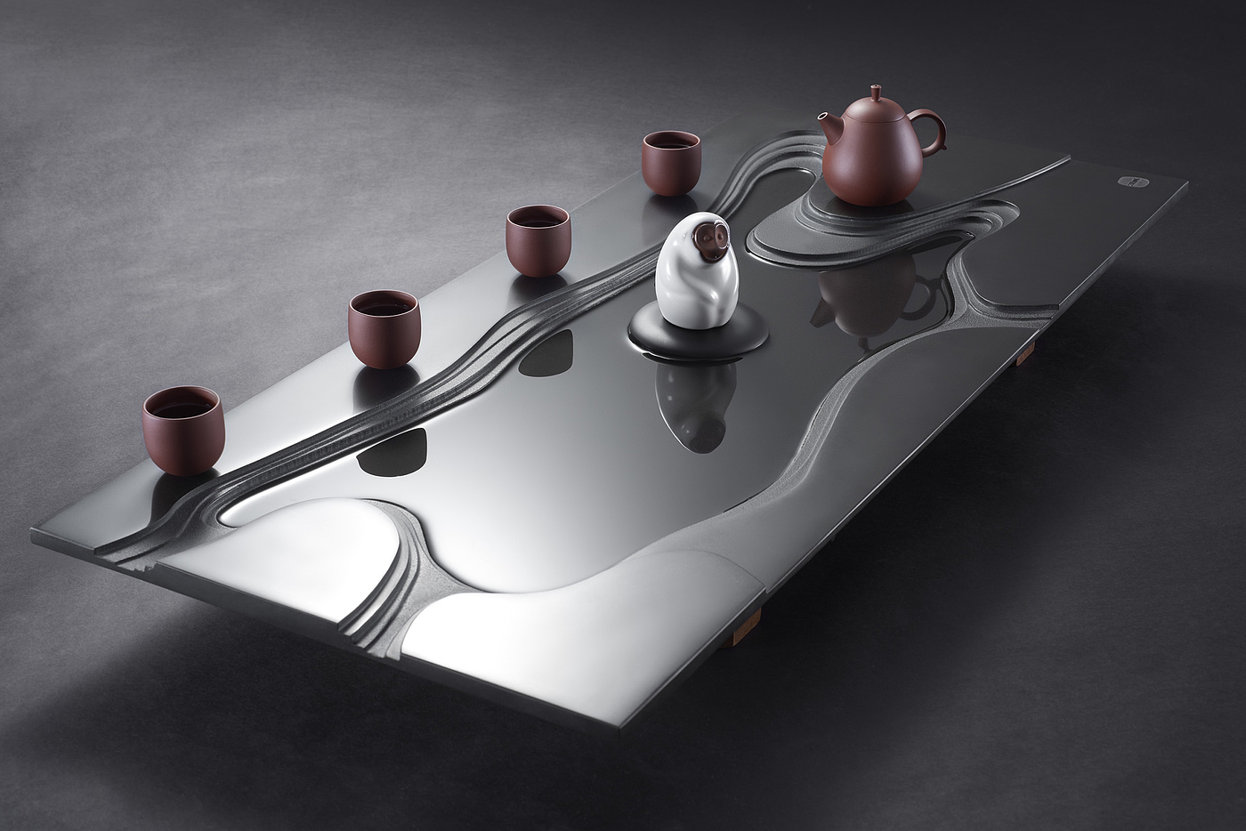 Black gold stone integrated molding，Zhe pin home，Wet tea tray，Original product design，