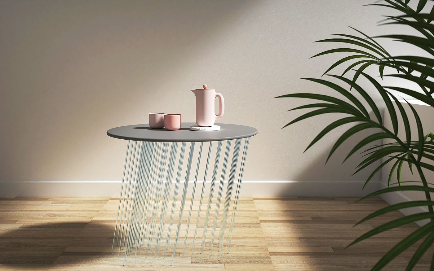 rain，Side table，tea table，furniture design ，Du Qinqin，
