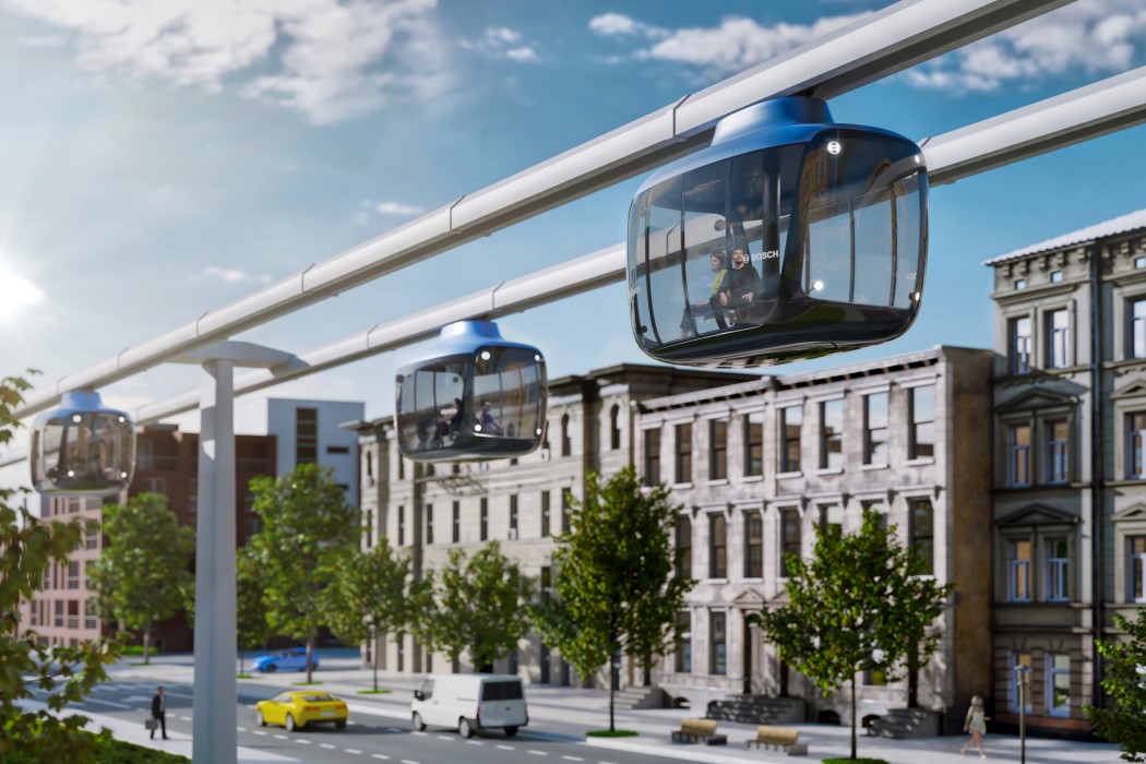 Cable Car，city，concept，Sense of future，