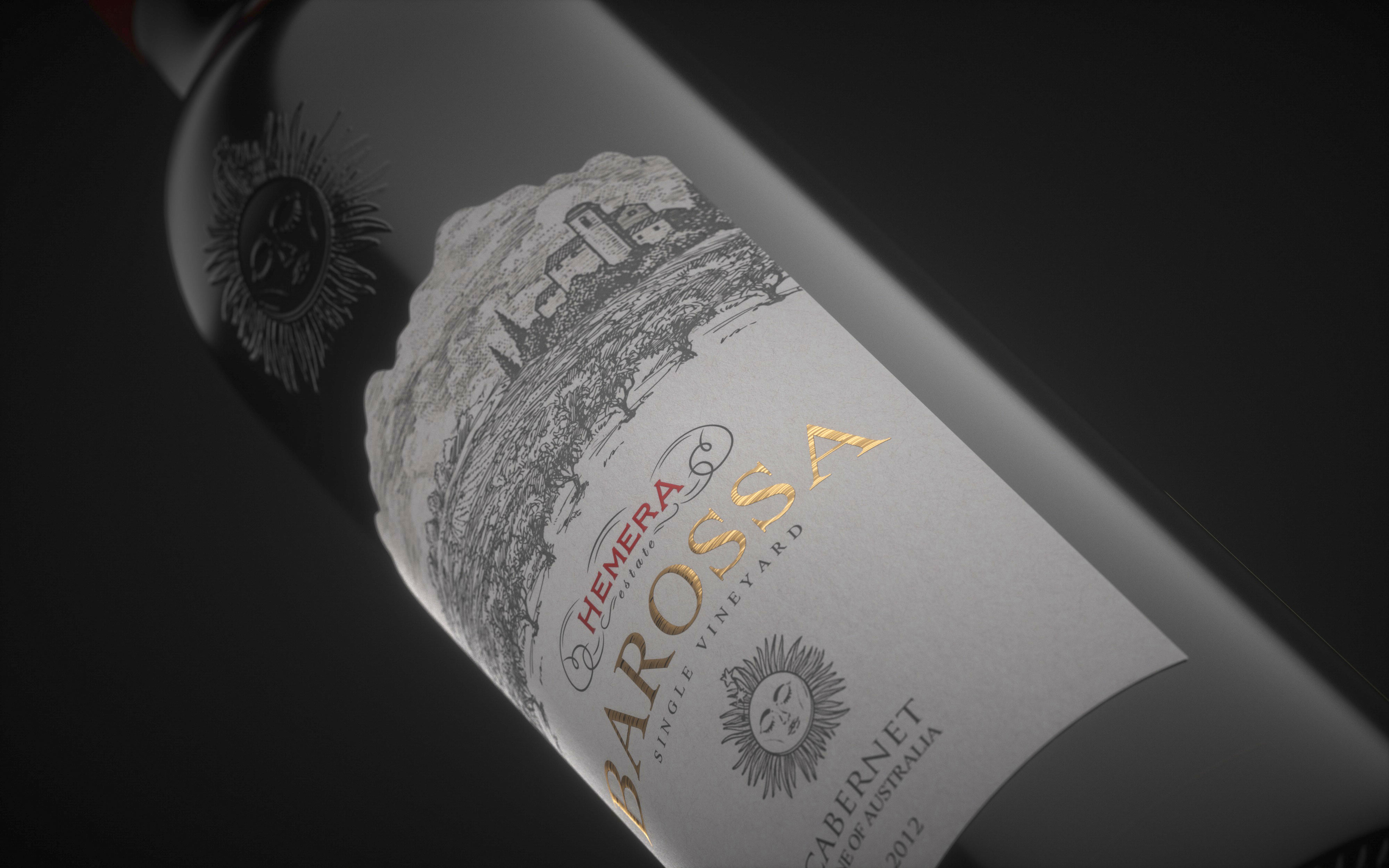 packing，Render，red wine，