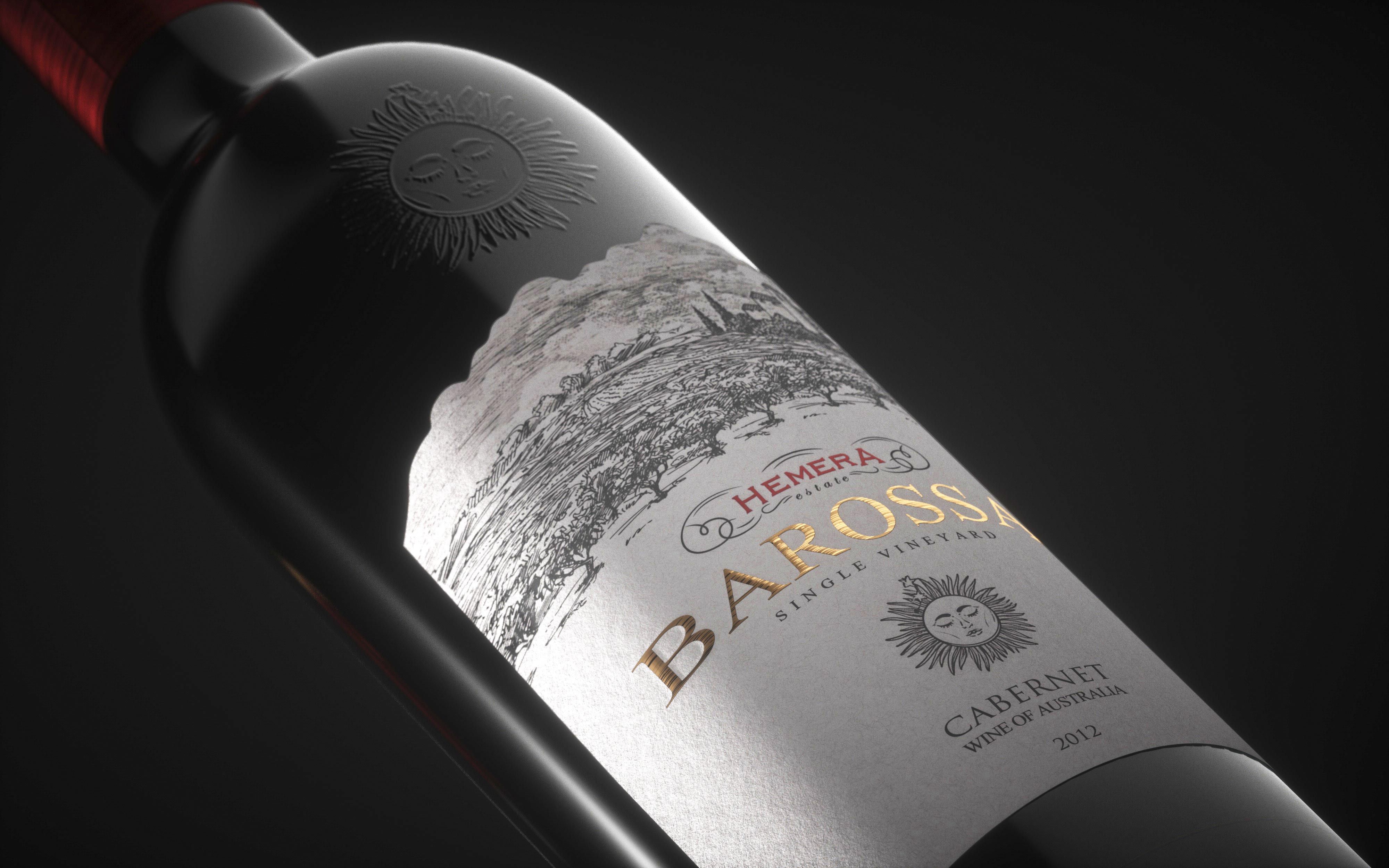 packing，Render，red wine，