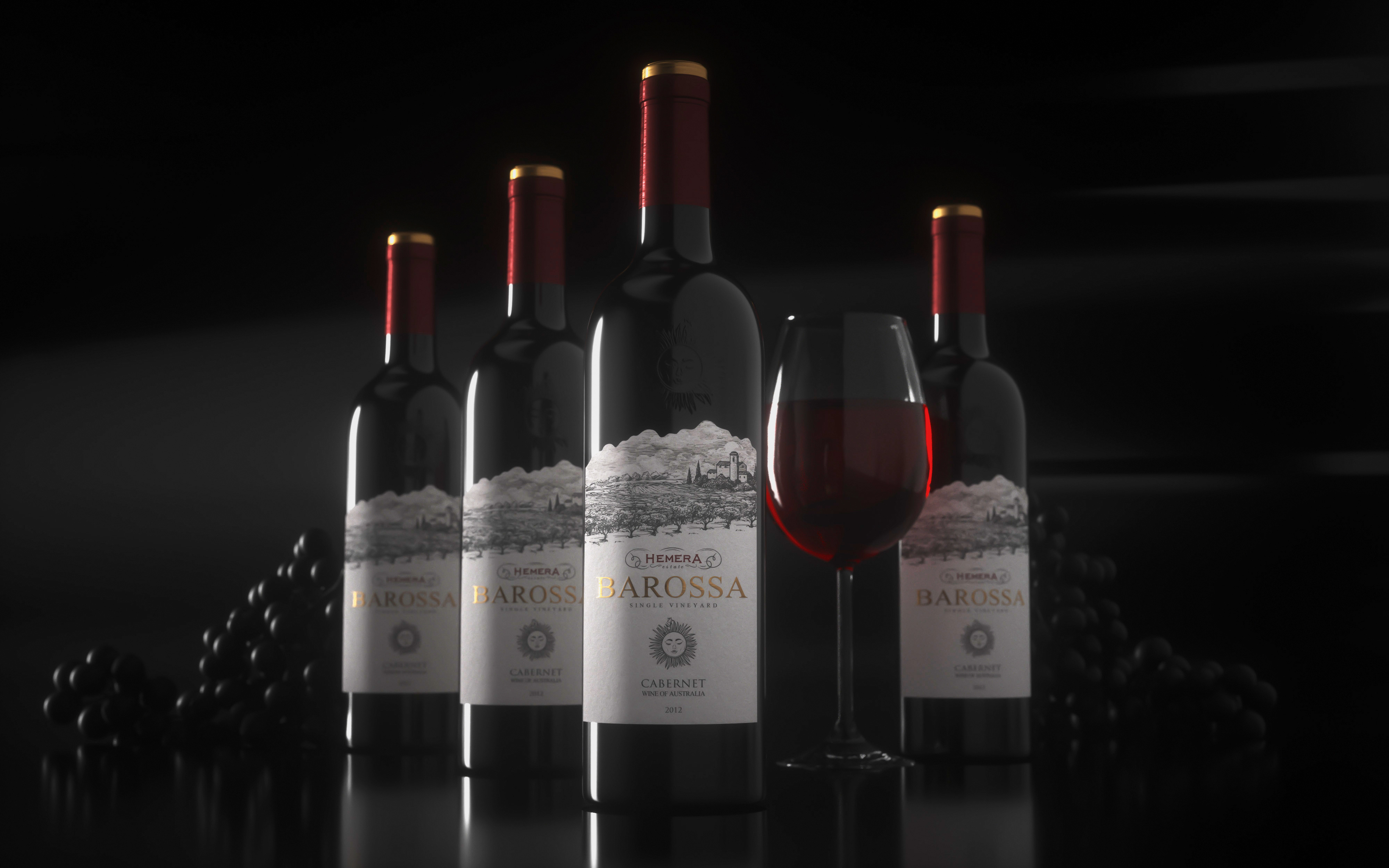 packing，Render，red wine，