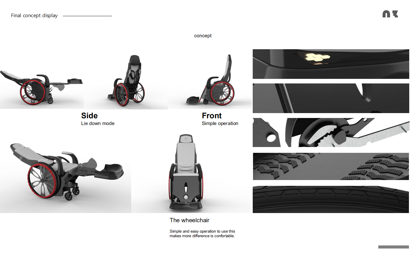 wheelchair，Hand push chair，Sitting and lying，Ergonomics，