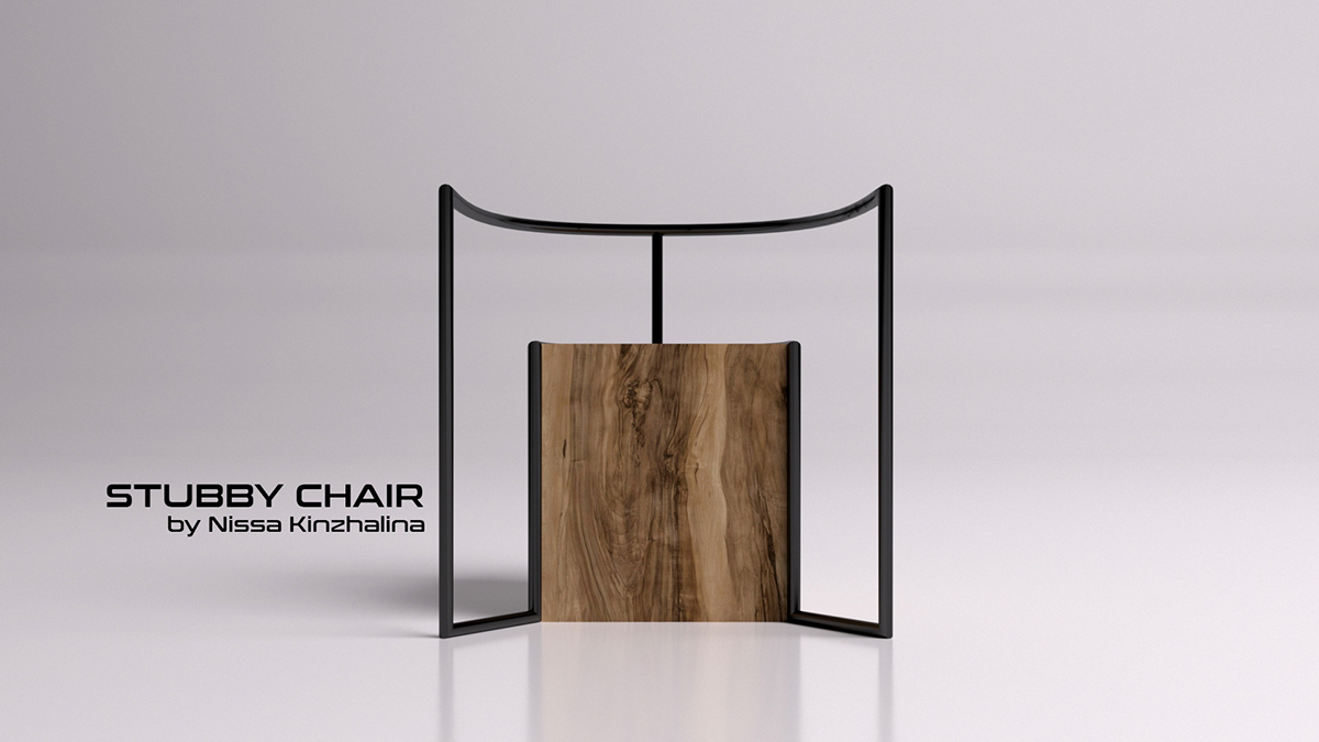 furniture，woodiness，Metal，STUBBY CHAIR，chair，