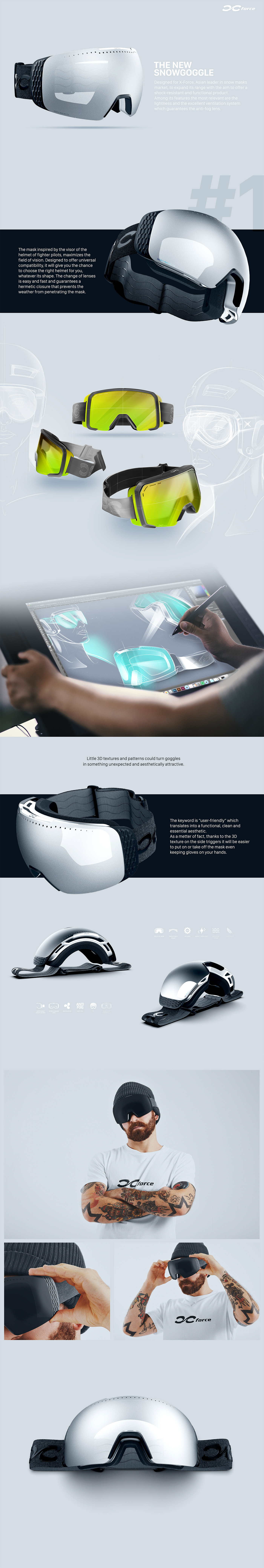 X-Force，Goggles，product design，