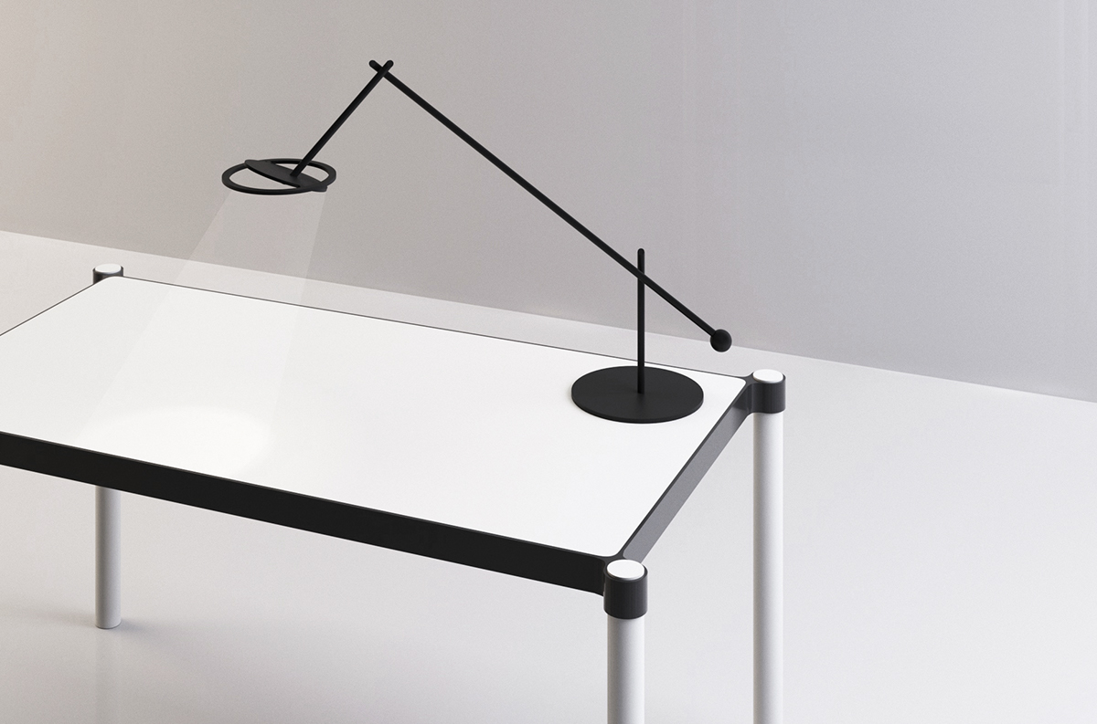Desk lamp，black，Minimalism，