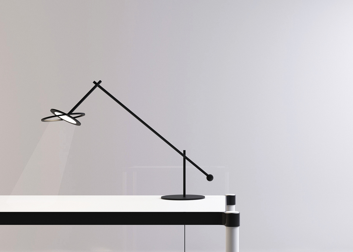 Desk lamp，black，Minimalism，