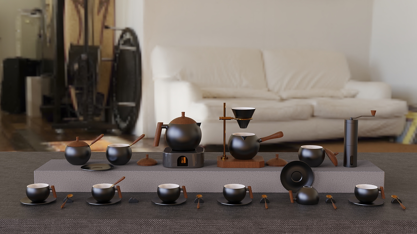 coffee service，Modern aesthetics，Simplicity，ceramics，