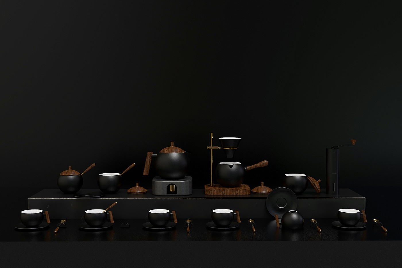 coffee service，Modern aesthetics，Simplicity，ceramics，