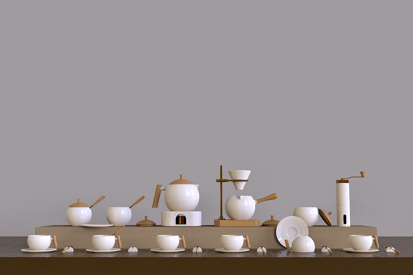 coffee service，Modern aesthetics，Simplicity，ceramics，