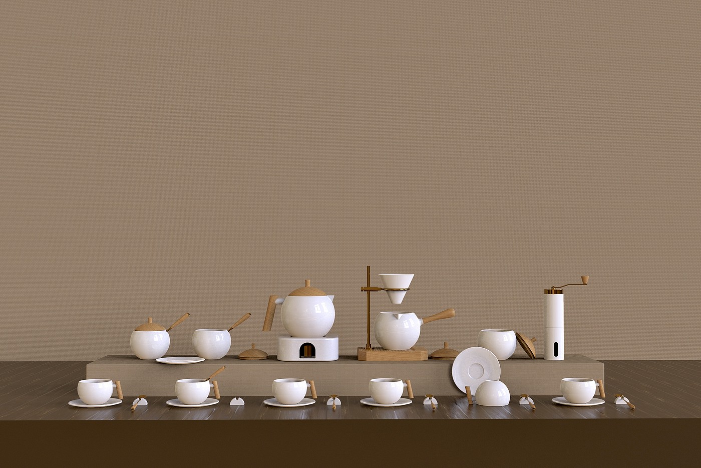 coffee service，Modern aesthetics，Simplicity，ceramics，