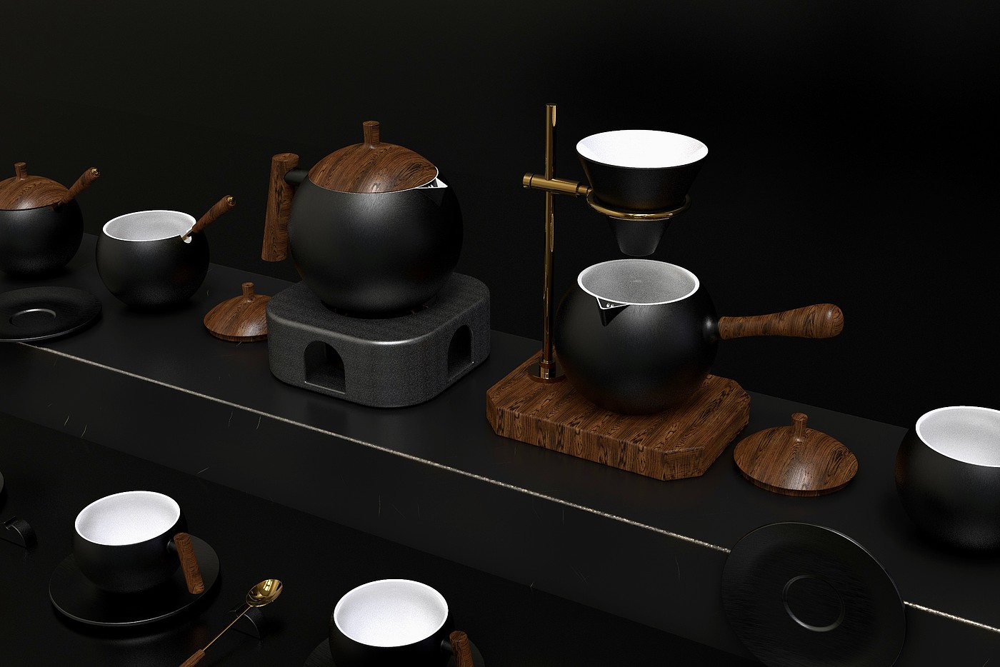 coffee service，Modern aesthetics，Simplicity，ceramics，