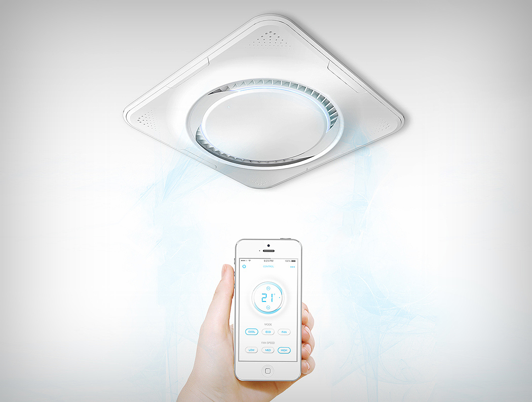 product design，industrial design，air conditioner，originality，Simplicity，