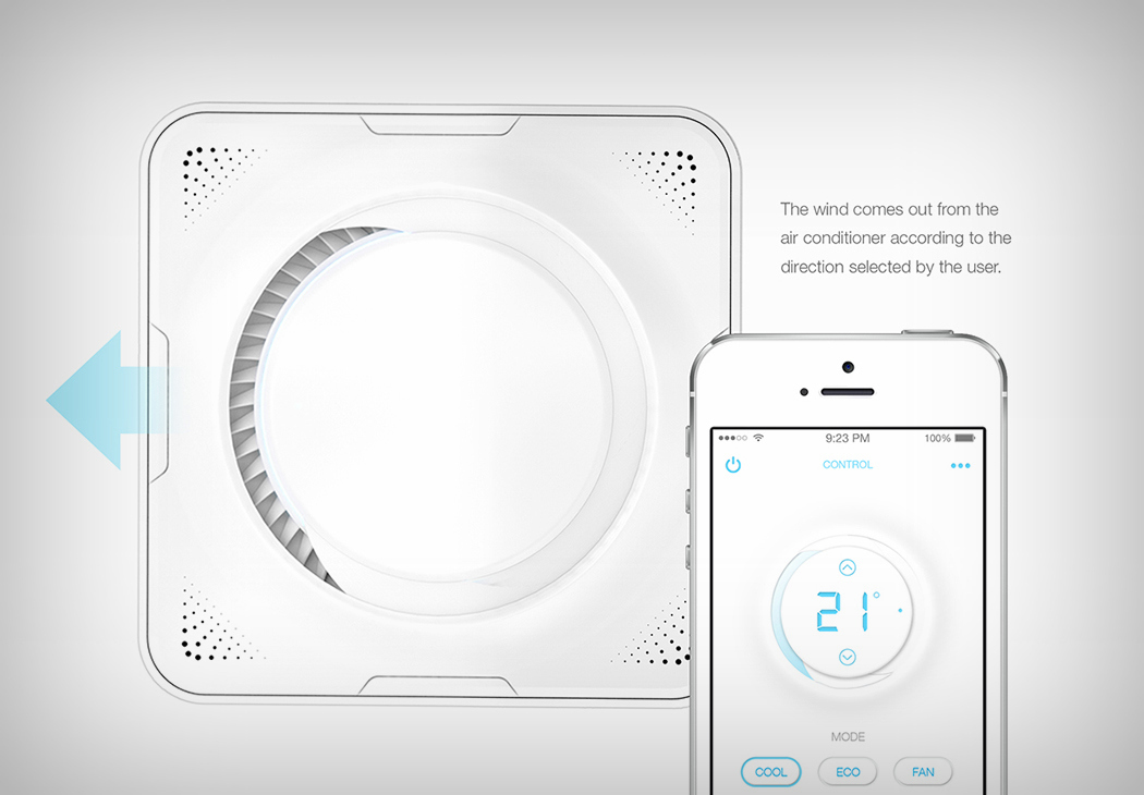 product design，industrial design，air conditioner，originality，Simplicity，
