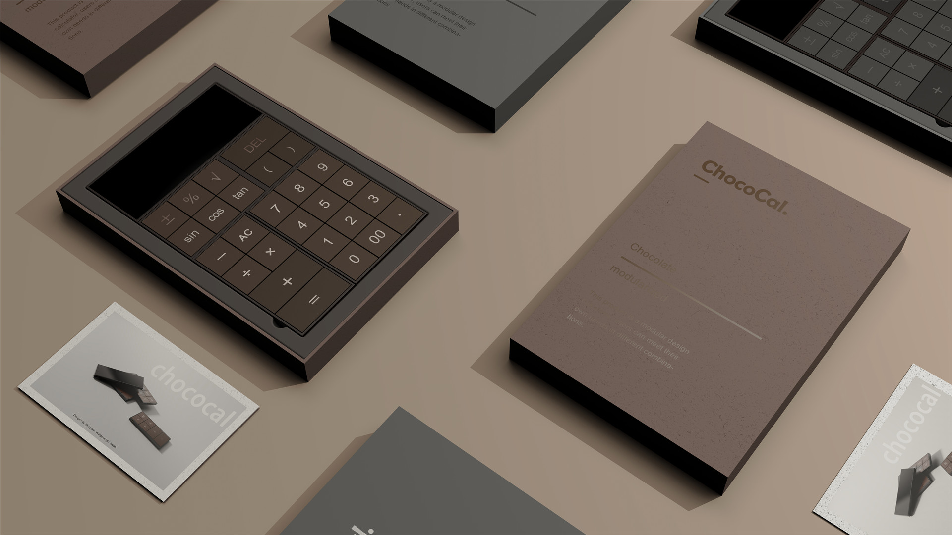 Undergraduate works collection，product design，industrial design，Calculator，Keyshot rendering，