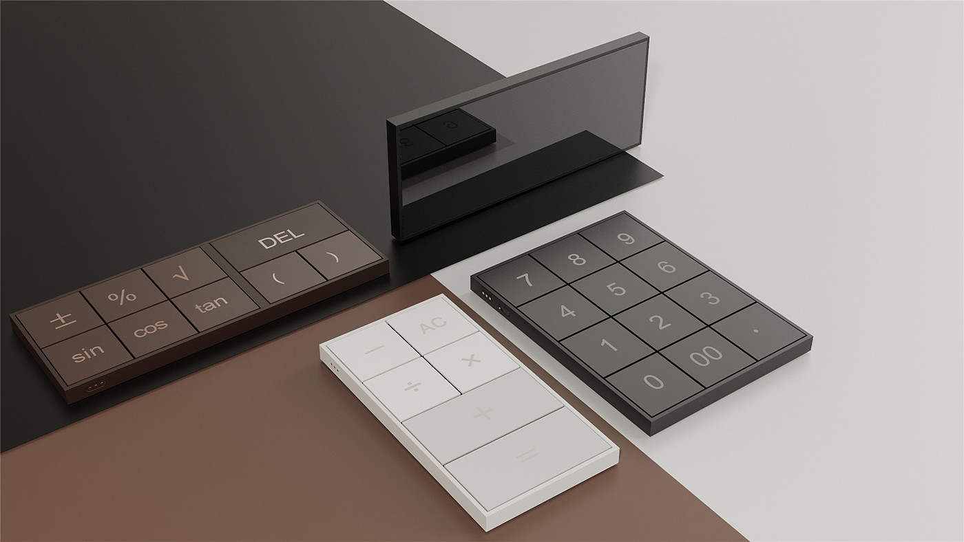 Undergraduate works collection，product design，industrial design，Calculator，Keyshot rendering，