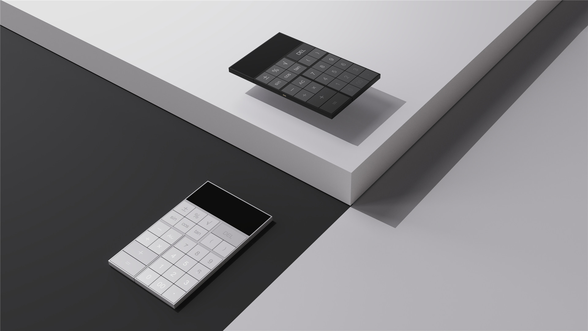Undergraduate works collection，product design，industrial design，Calculator，Keyshot rendering，