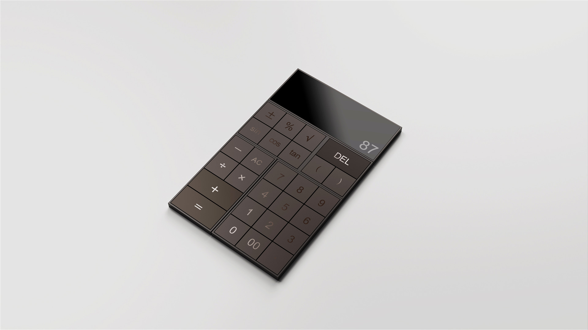 Undergraduate works collection，product design，industrial design，Calculator，Keyshot rendering，