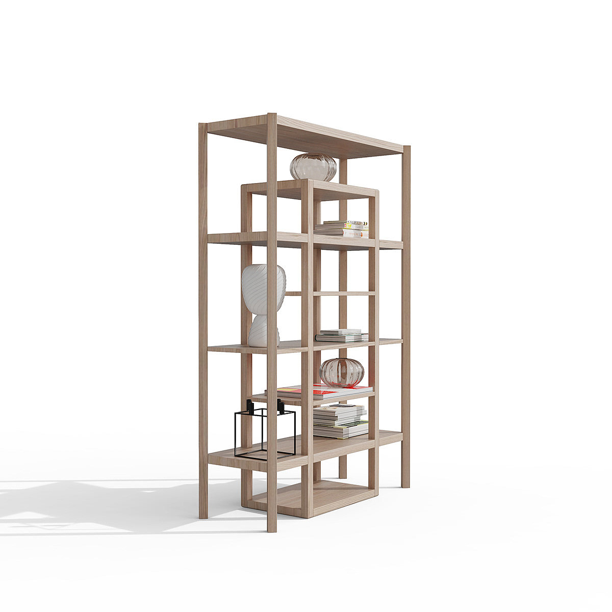 furniture，bookshelf，wooden ，Aesthetic feeling，