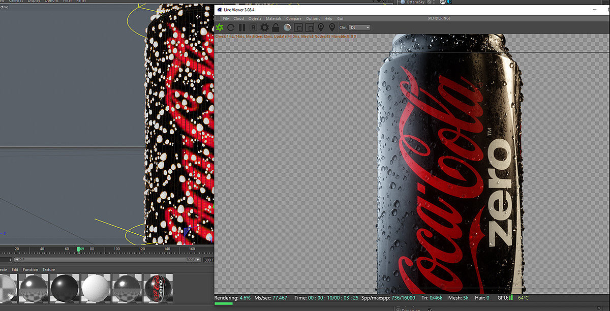 可口可乐，渲染，建模，