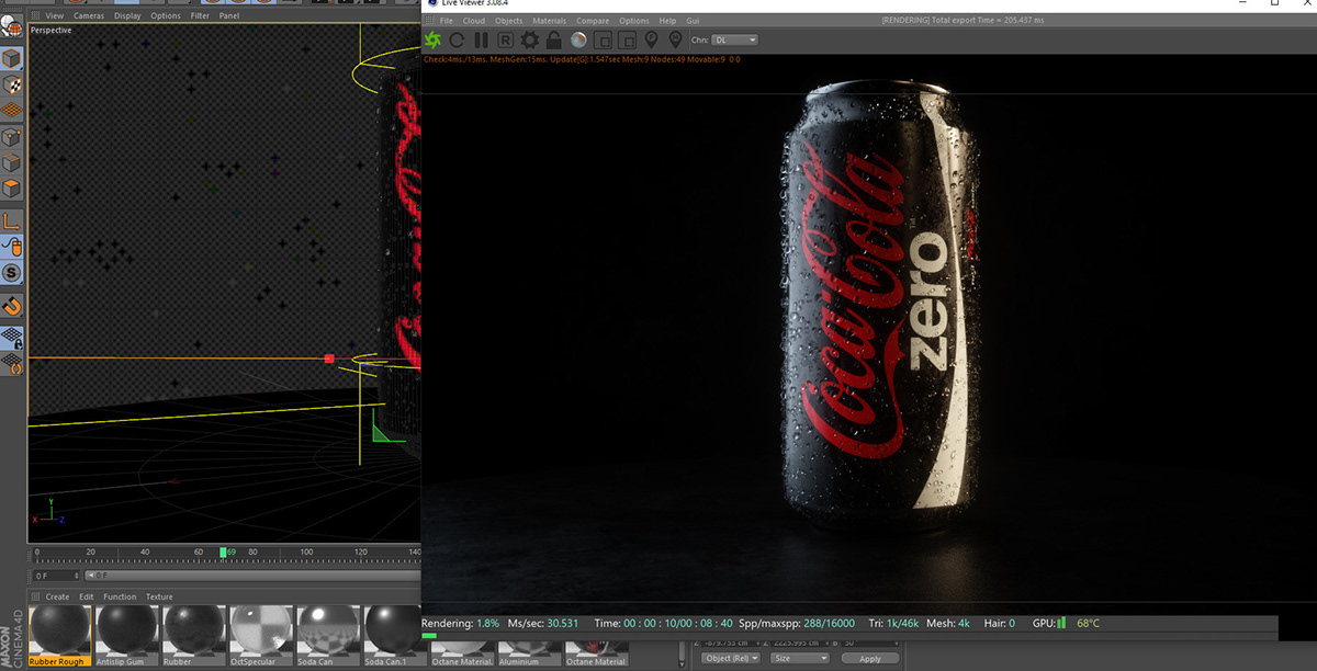 Coca Cola，Render，modeling，