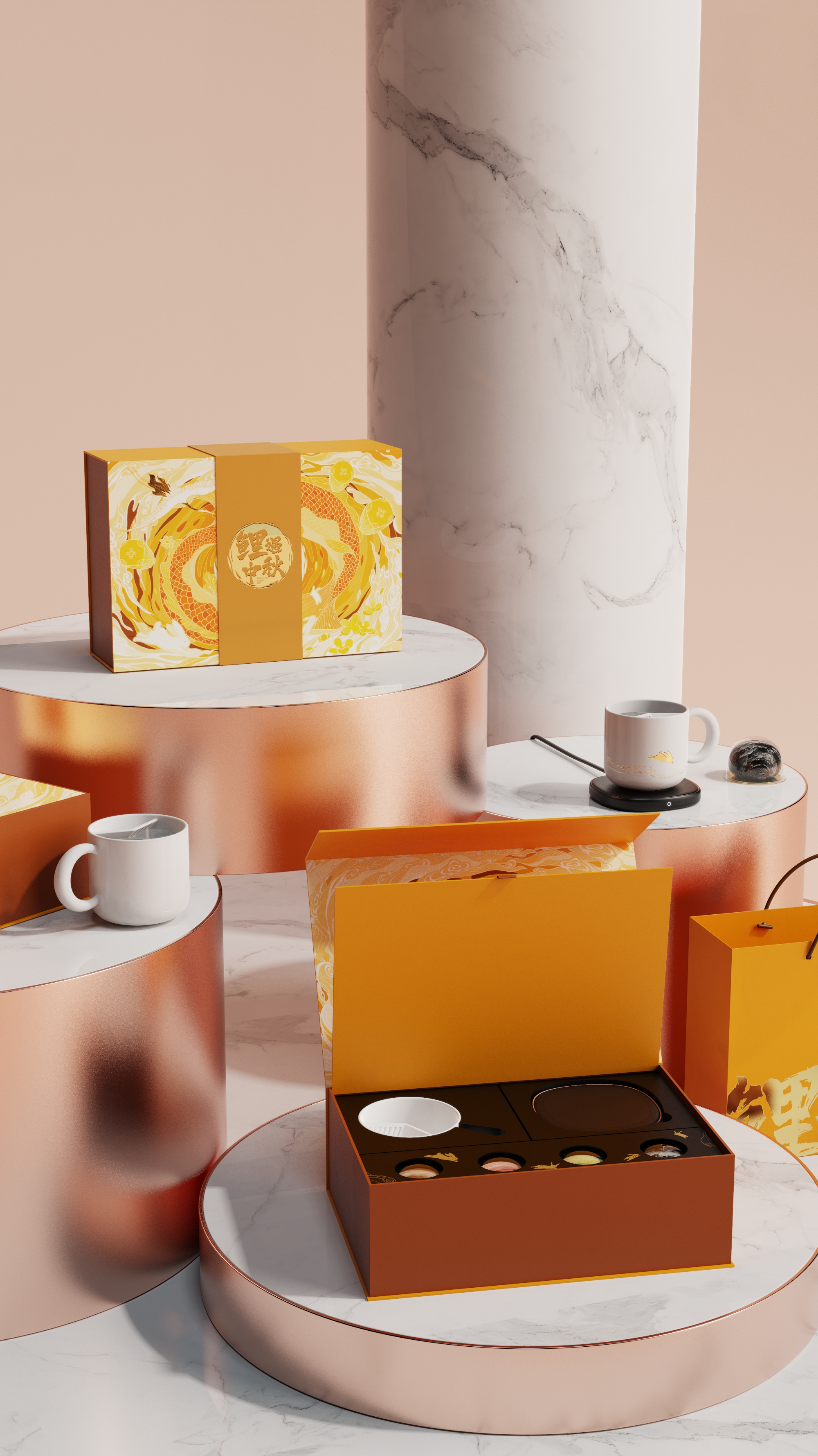 Cup, insulation pad, gift box，