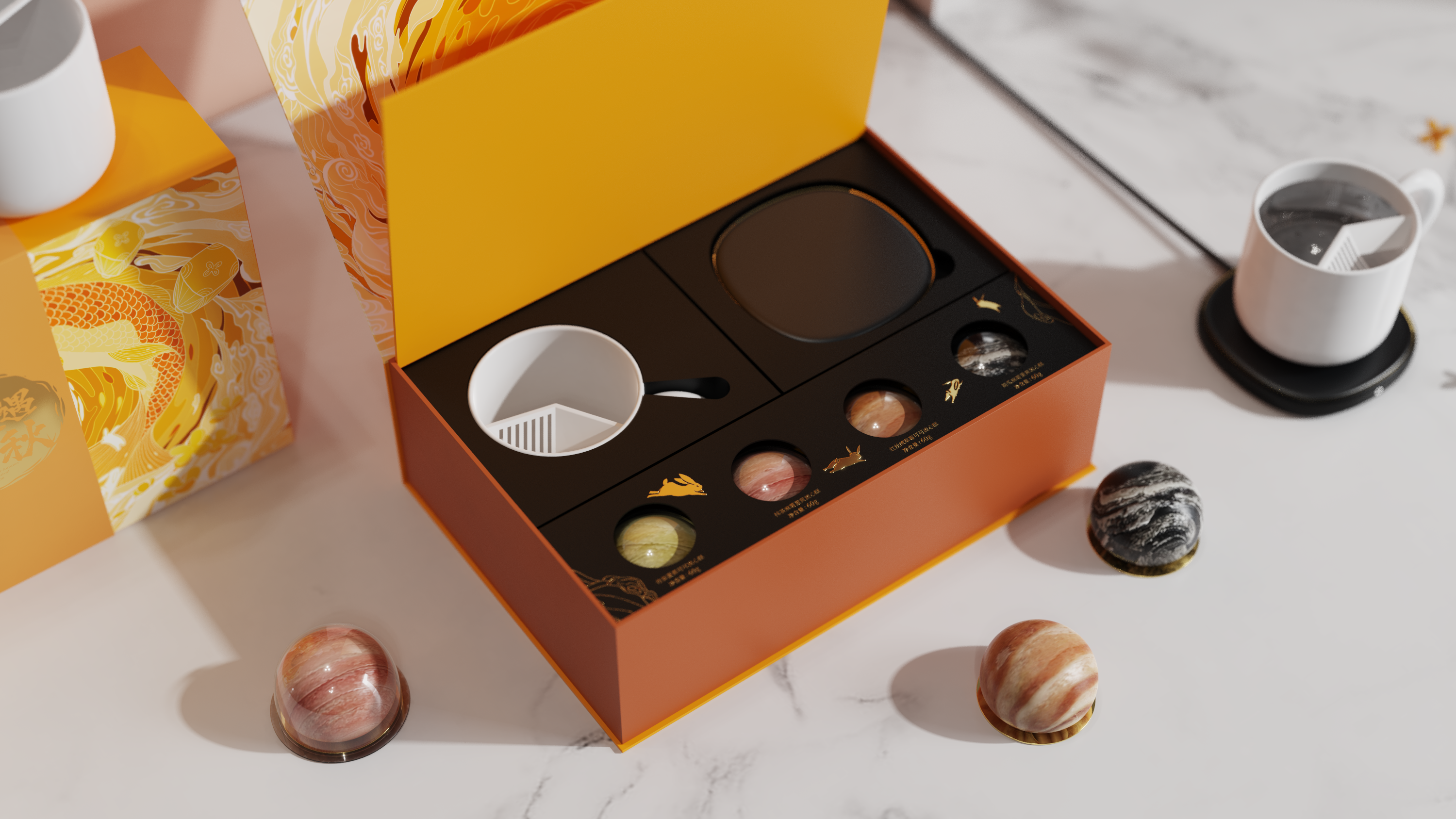 Cup, insulation pad, gift box，