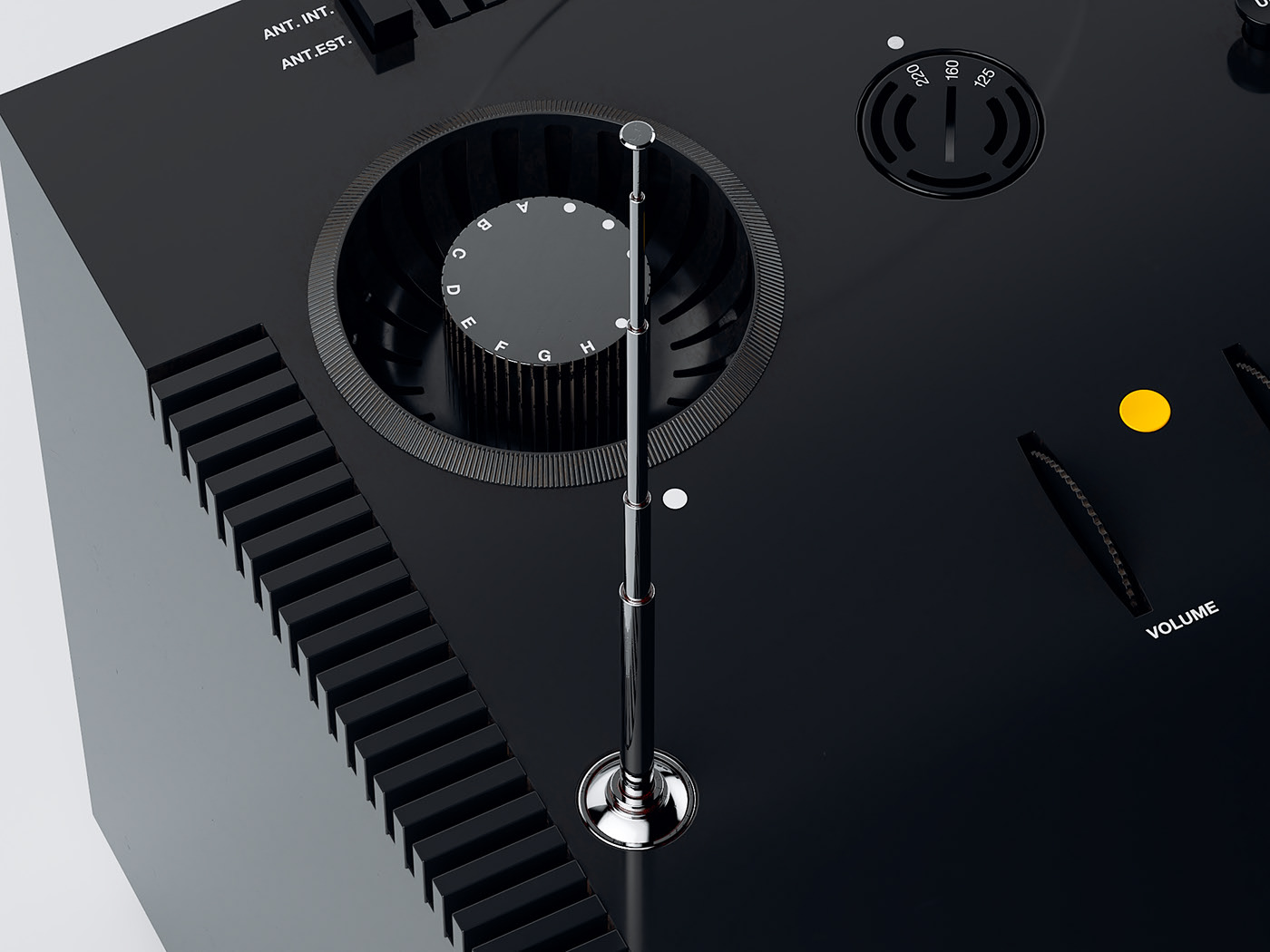 Render，3ds Max，Brionvega，player，Digital art，