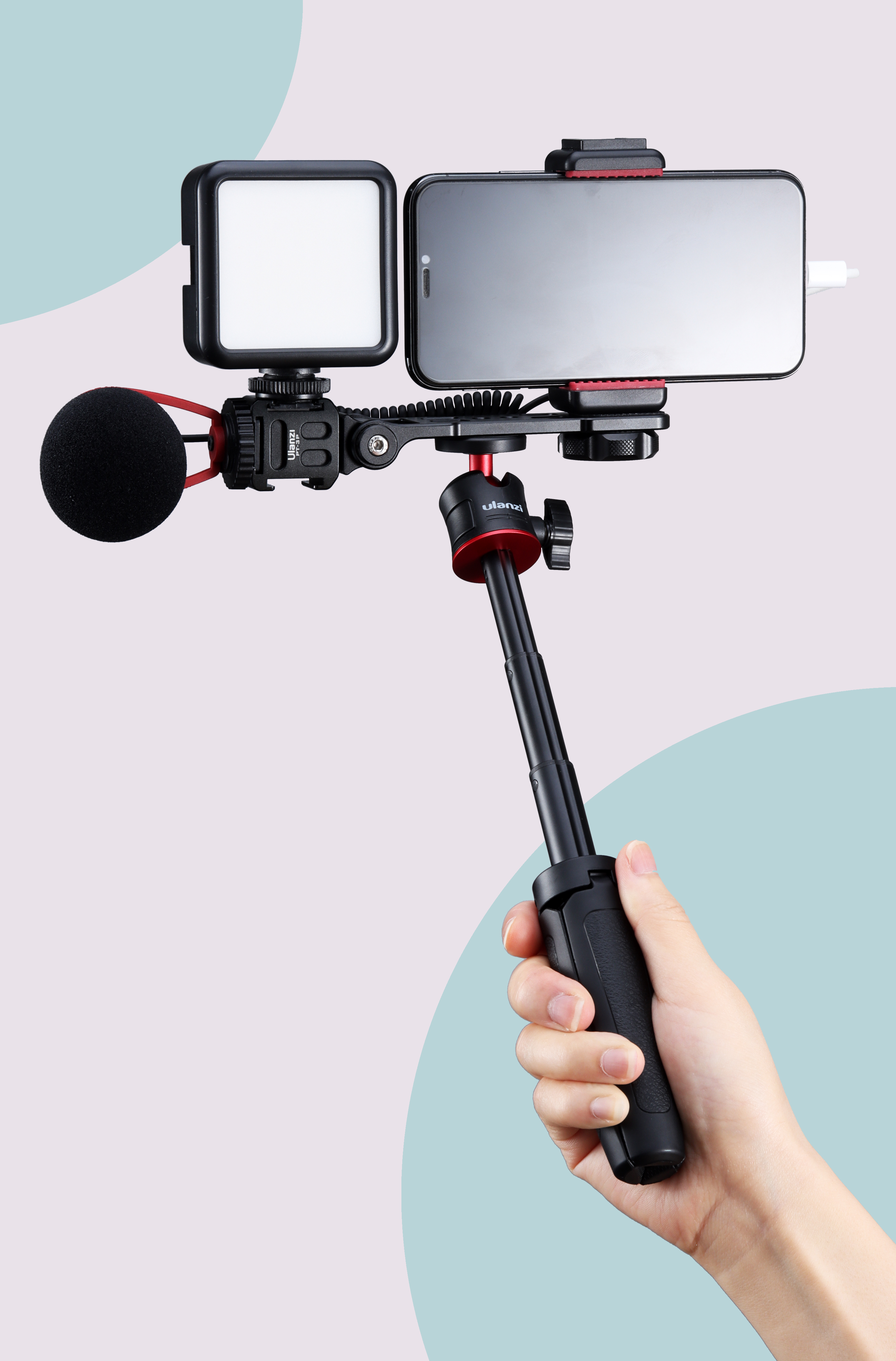 Mobile phone, mobile phone stabilizer, card machine expansion configuration，