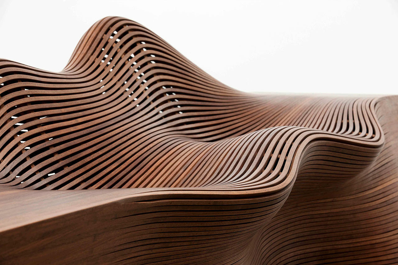 座椅，Steam Bent，木质，曲线，
