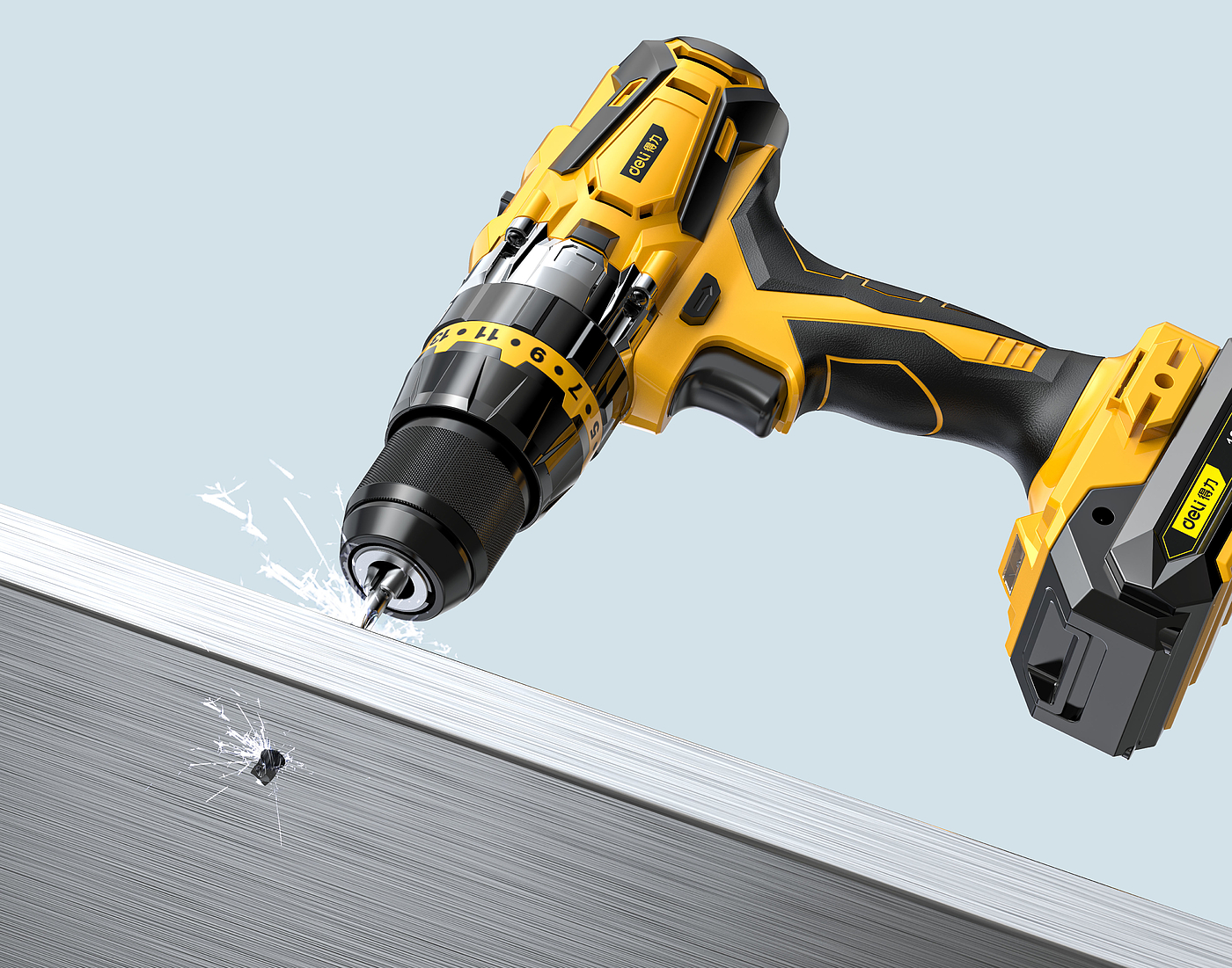 Hardware tools，Electric tool，Electric drill，Keyshot rendering，