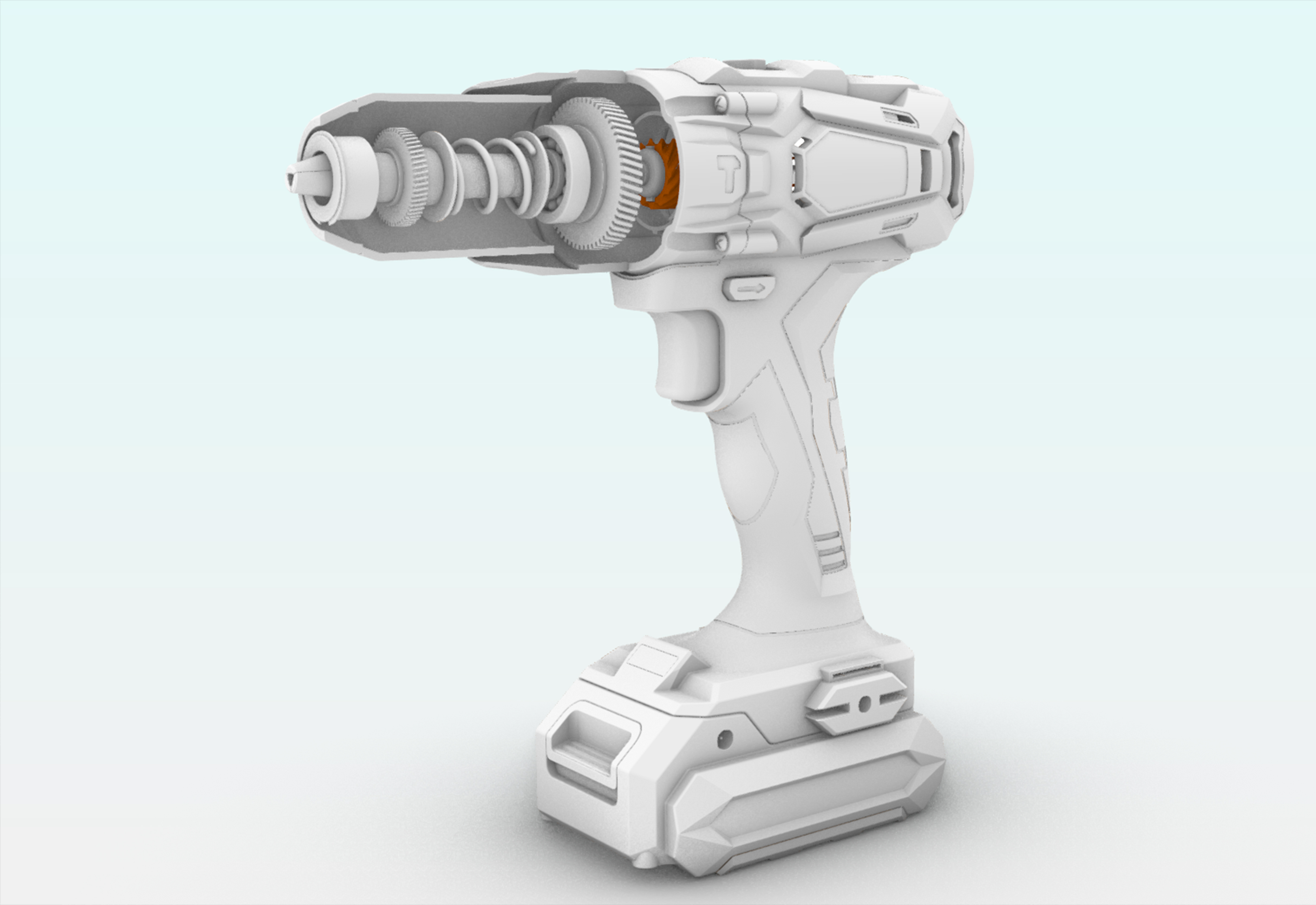 Hardware tools，Electric tool，Electric drill，Keyshot rendering，