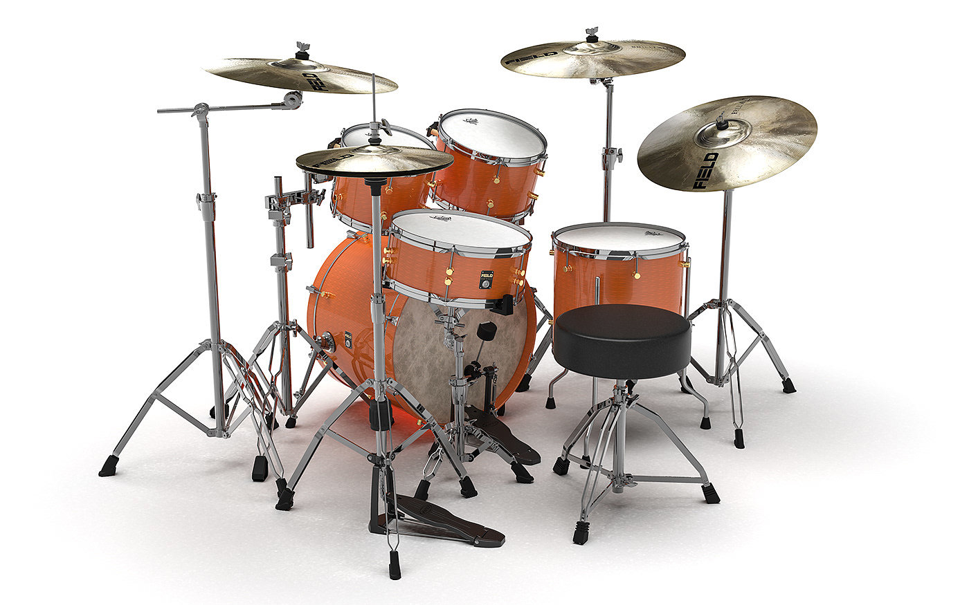 Drum kit，music，cad，3d，