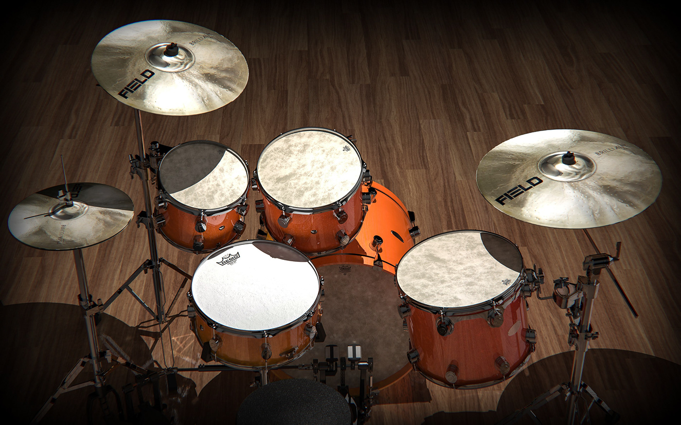 Drum kit，music，cad，3d，