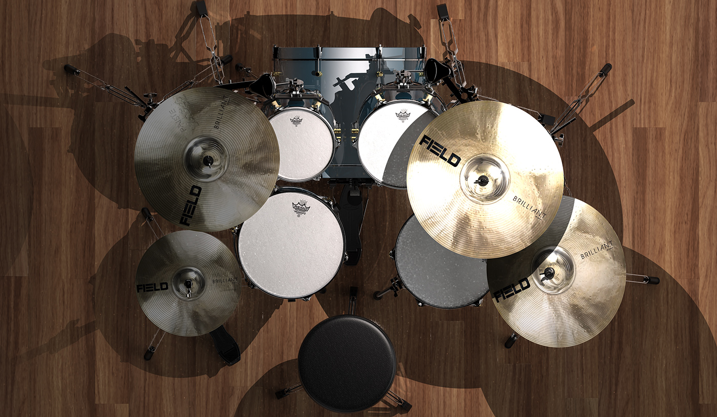 Drum kit，music，cad，3d，