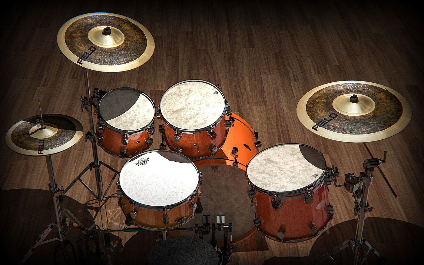 Drum kit，music，cad，3d，