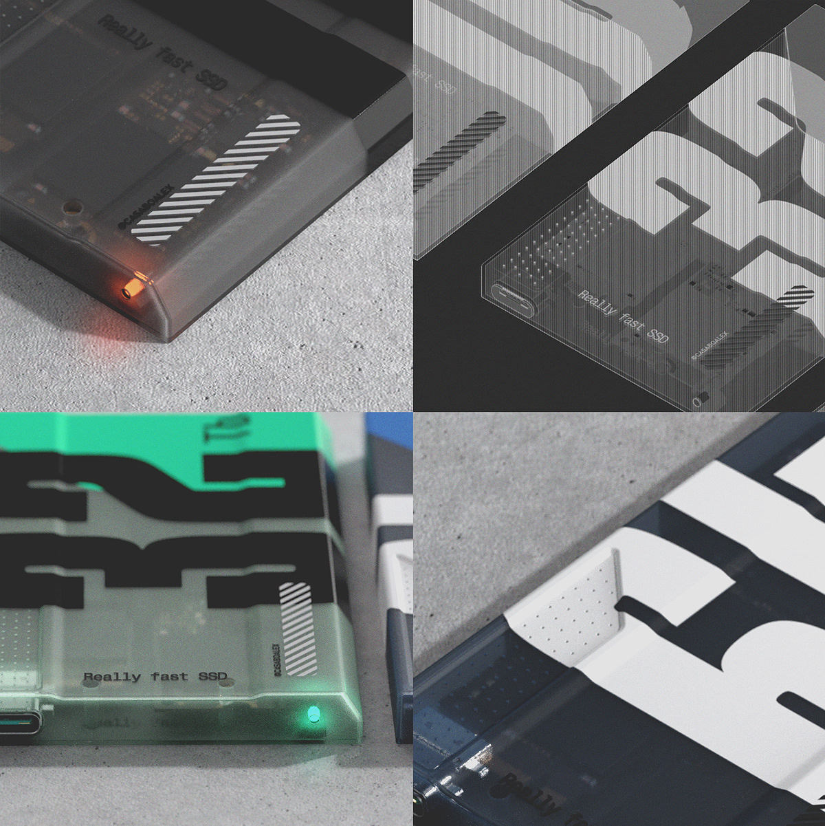 Hard disk，Futurist，Portable，concept，