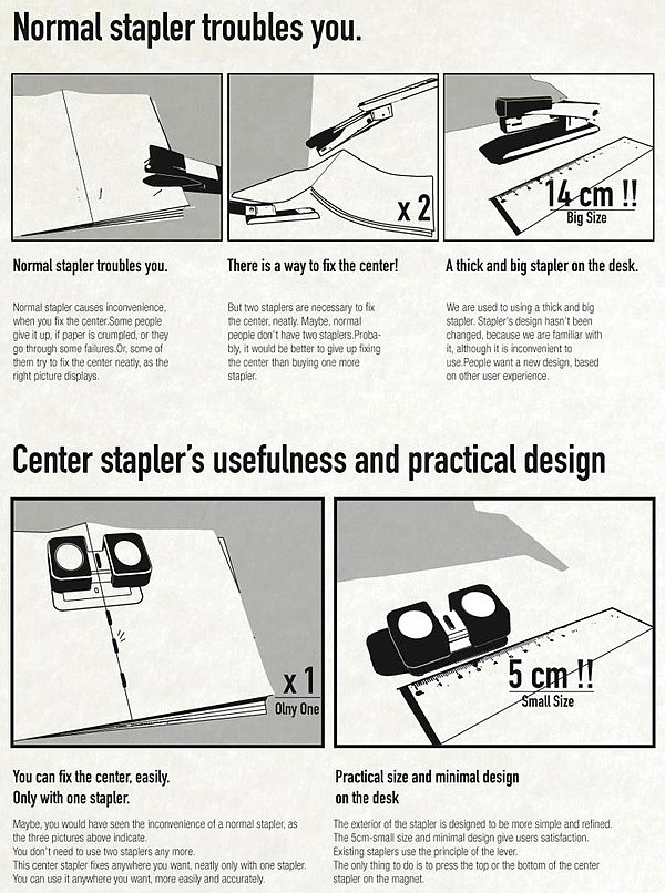 product design，industrial design，stapler，convenient，Simplicity，