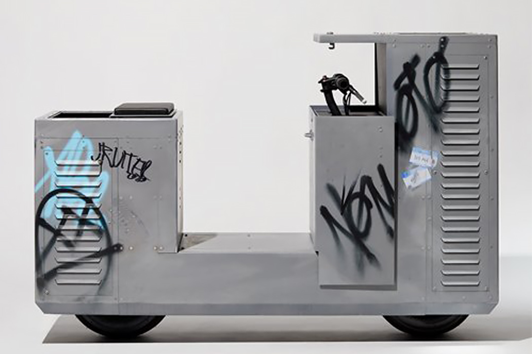 motorcycle，Electric，grey，Graffiti，