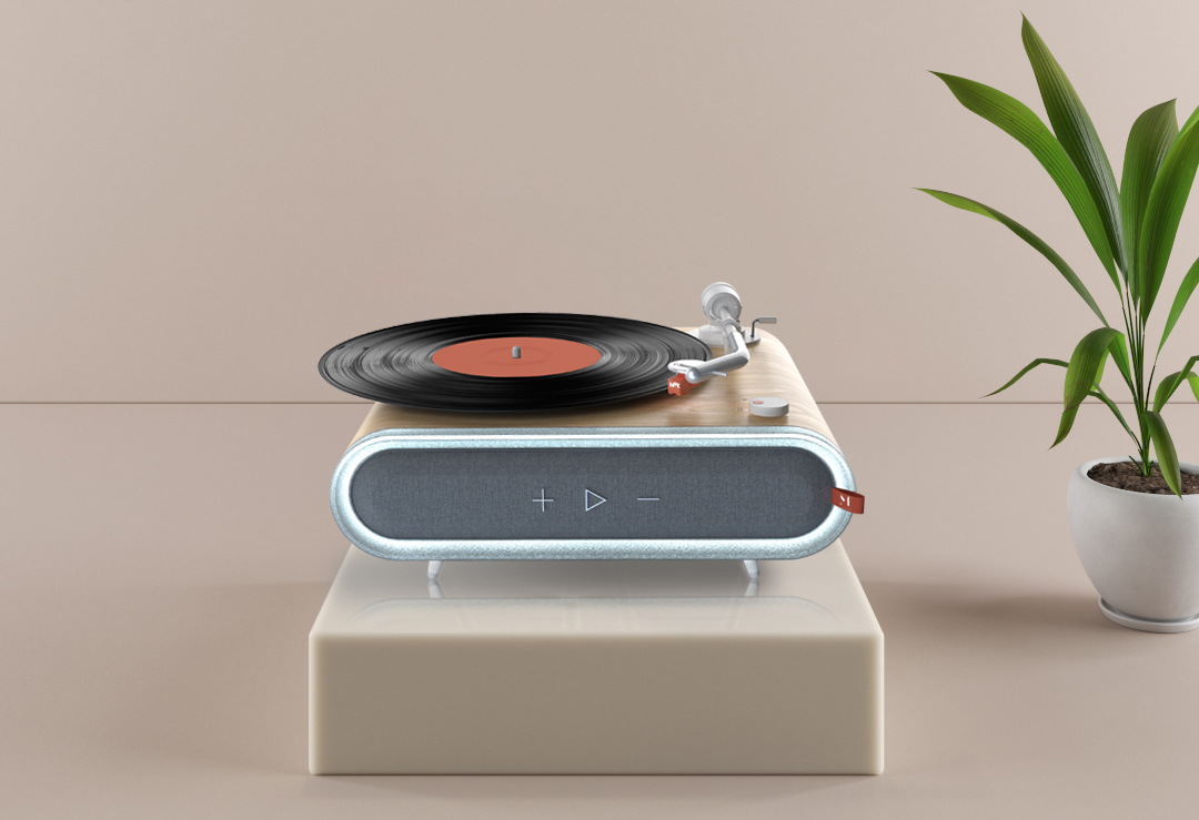 Retro, creative, record player, Bluetooth speaker, smart，