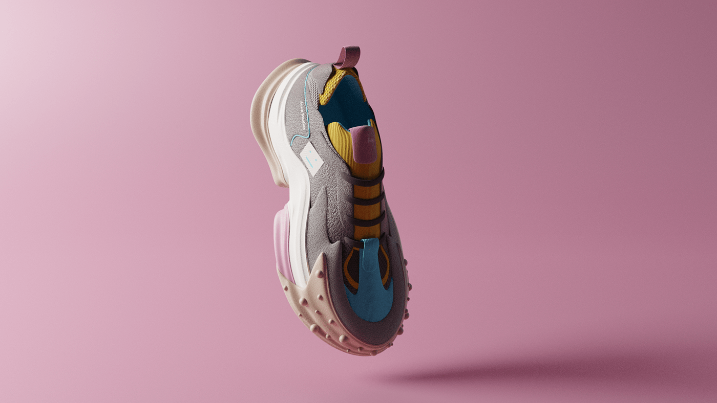 sneakers，fashion，modeling，Render，
