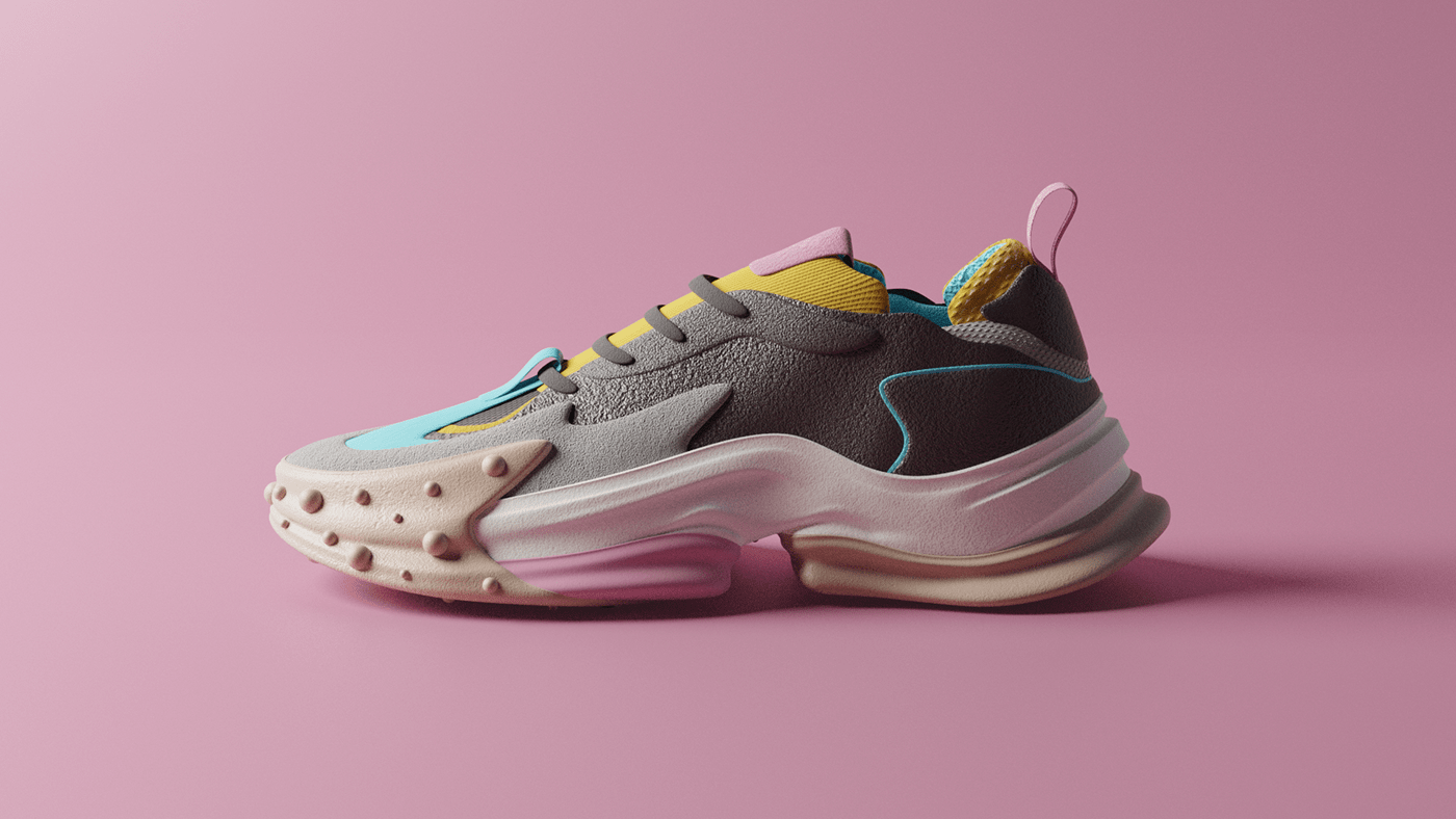sneakers，fashion，modeling，Render，
