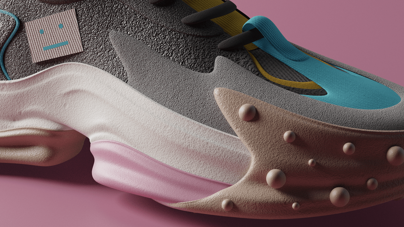 sneakers，fashion，modeling，Render，